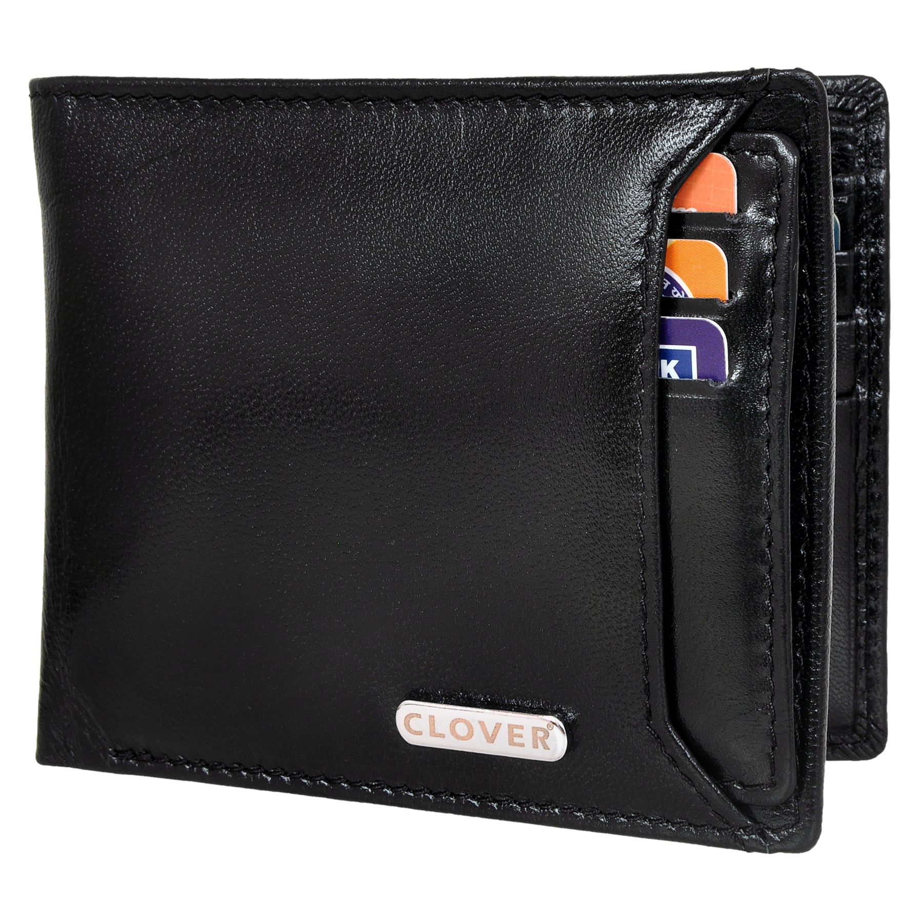 GWCC604 Gents Wallet in Grain Leather RFID Protected cloverindia