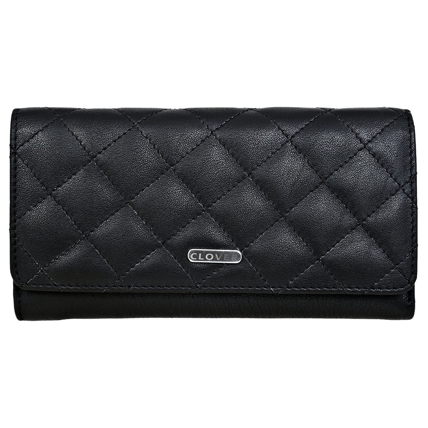 Quilting Pattern Milled Black Finish Clutch