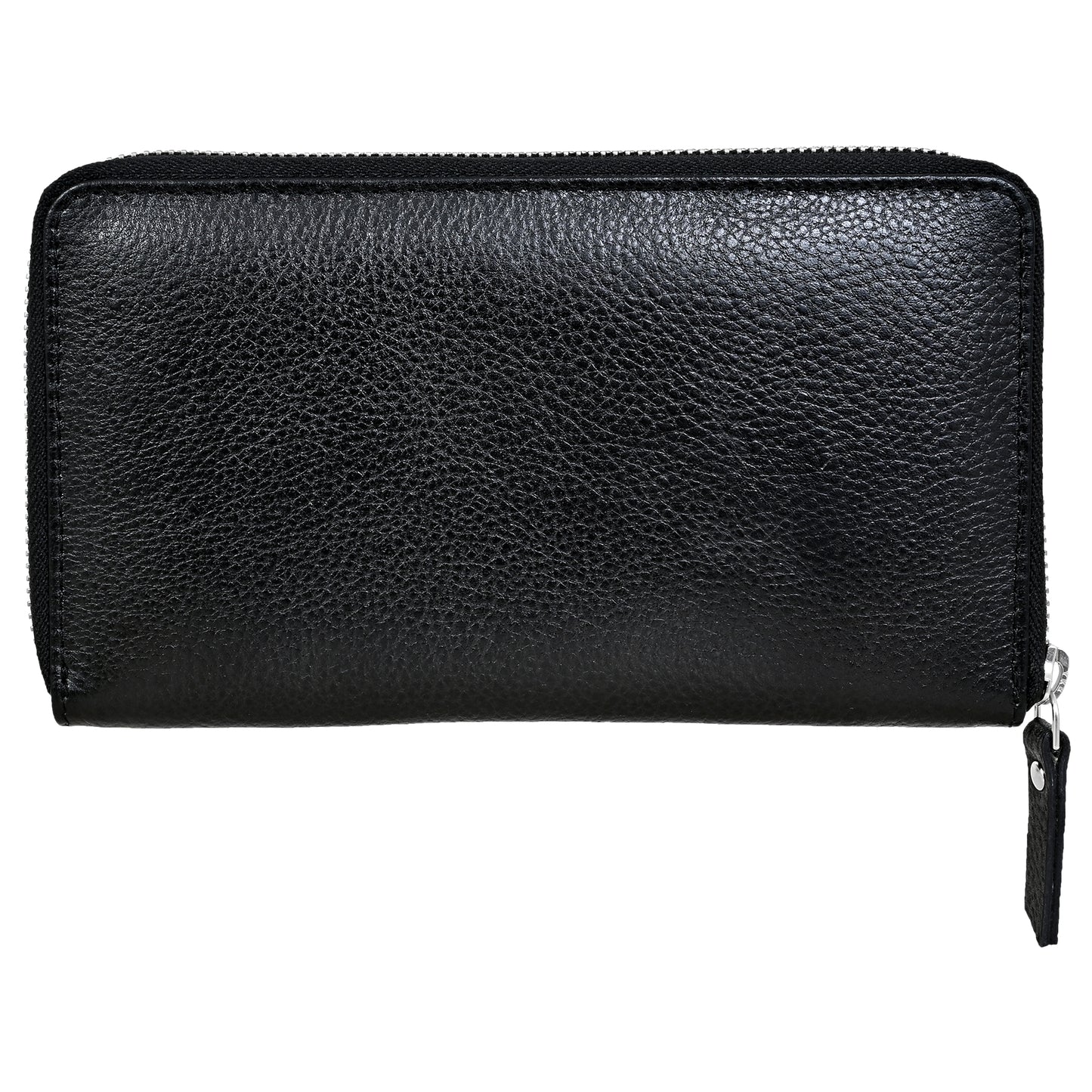 Simply Black Grain Zip Around Clutch