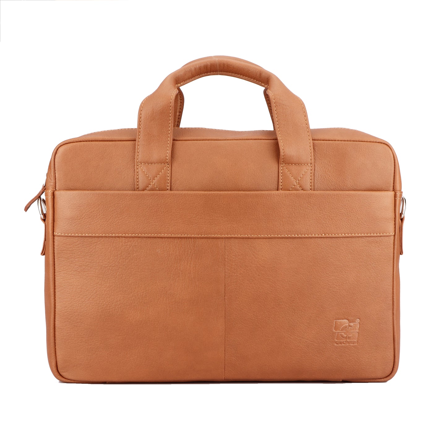 Natural Tan Color Leather Briefcase