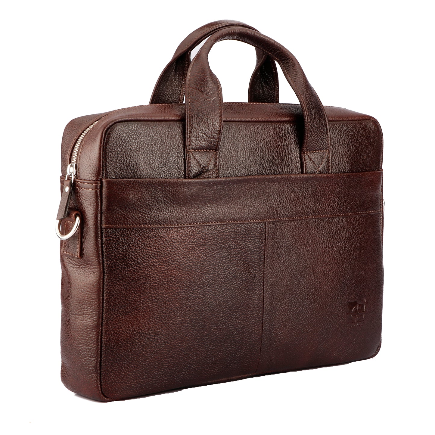 Natural Cherry Color Leather Briefcase