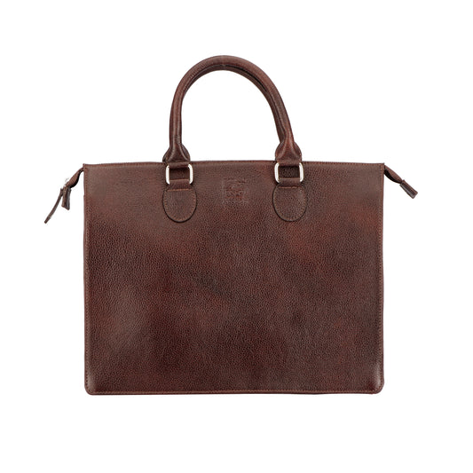 Natural Cherry Color Leather Briefcase