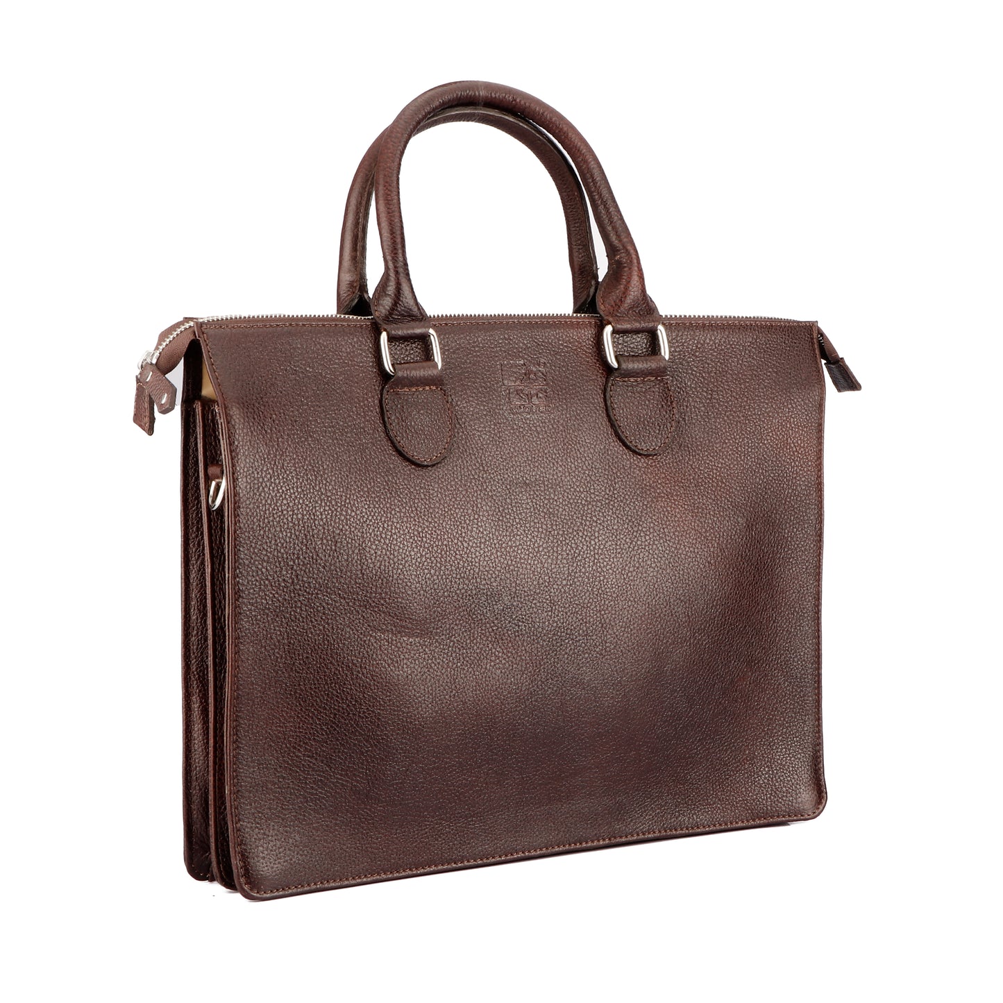 Natural Cherry Color Leather Briefcase