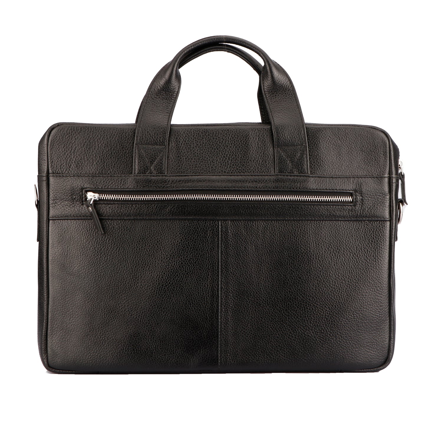 Natural Black Color Leather Briefcase