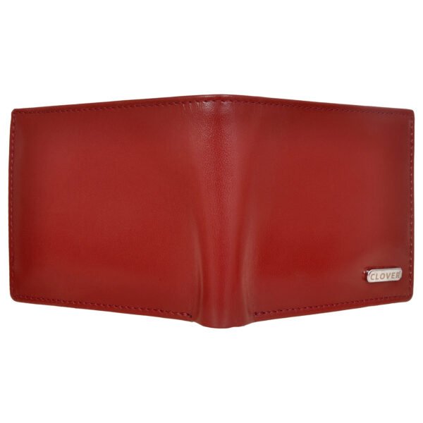 Men's Wallet, Full Grain Leather, Bi-Fold, 6 Card Slots with Coin Pocket, RFID Protected | Clover - Image 6