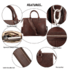 LBCC005 Executive Laptop Bag in Top Grain Leather, RFID Protected - Image 2