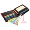 Men's Wallet, Full Grain Leather, Bi-Fold, 10 Card Slots, RFID Protected | Clover - Image 4