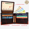 Men's Wallet, Full Grain Leather, Bi-Fold, 10 Card Slots, RFID Protected | Clover - Image 3