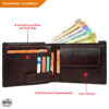 Men's Wallet, Full Grain Leather, Bi-Fold, 7 Card Slots with Coin Pocket, RFID Protected | Clover - Image 2