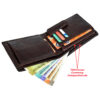 Men's Wallet, Full Grain Leather, Bi-Fold, 7 Card Slots with Coin Pocket, RFID Protected | Clover - Image 3
