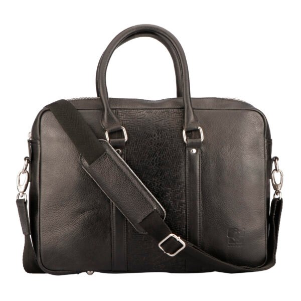 LBCC006 Executive Laptop Bag in Top Grain Leather, RFID Protected - Image 3